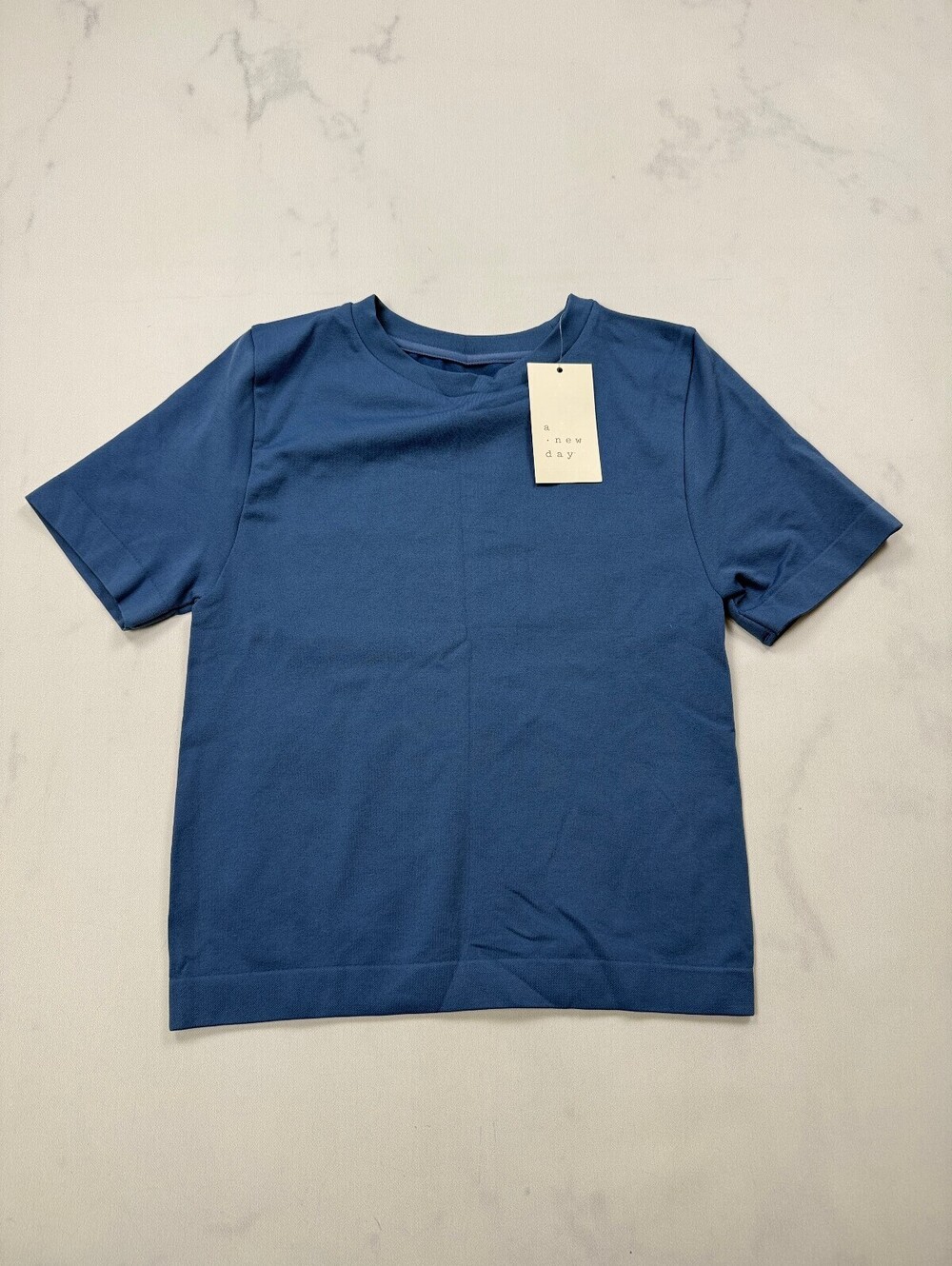 A New Day T Shirt Blue Contemporary Everyday Essential - Womens Small